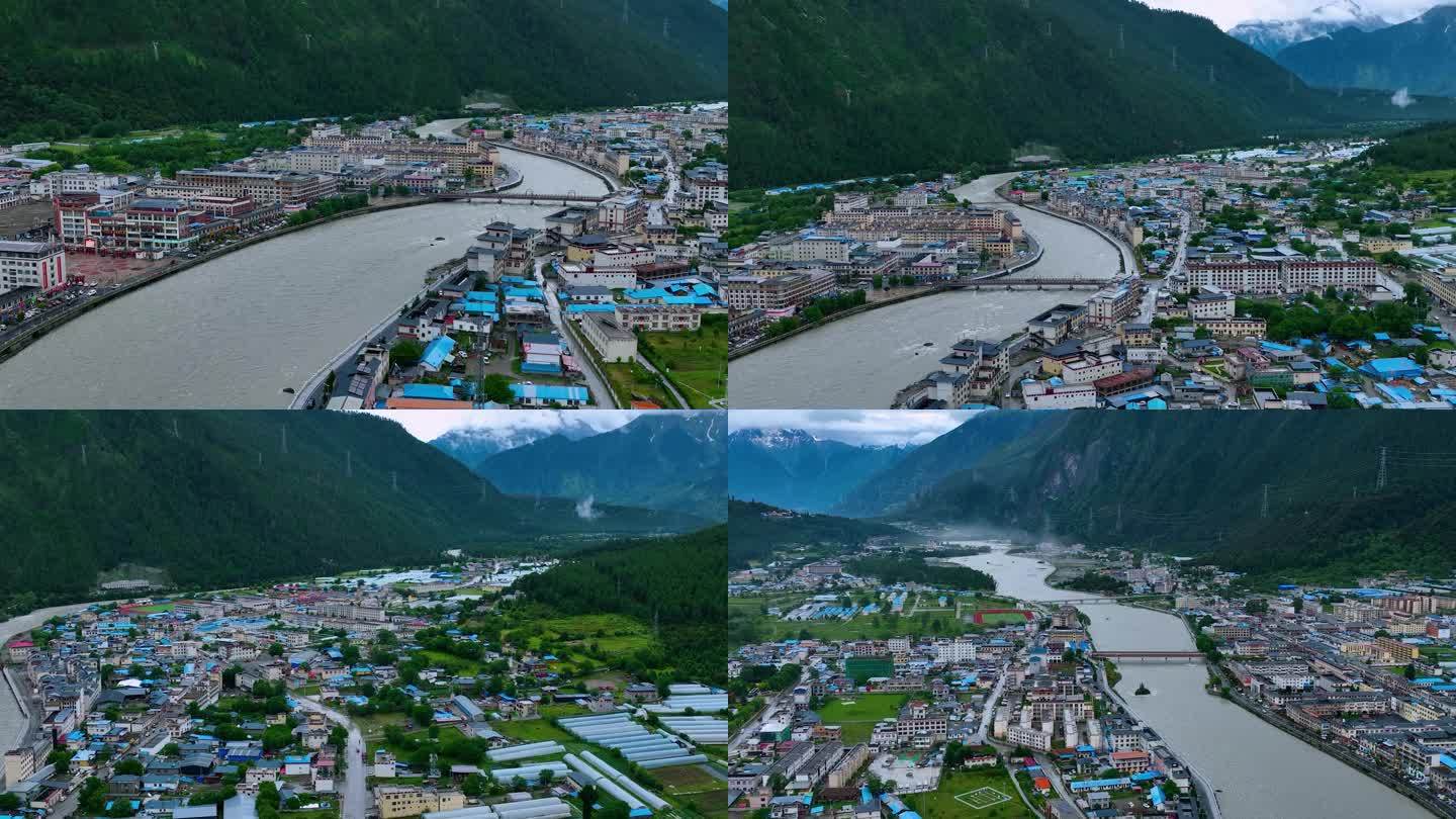 西藏波密县航拍