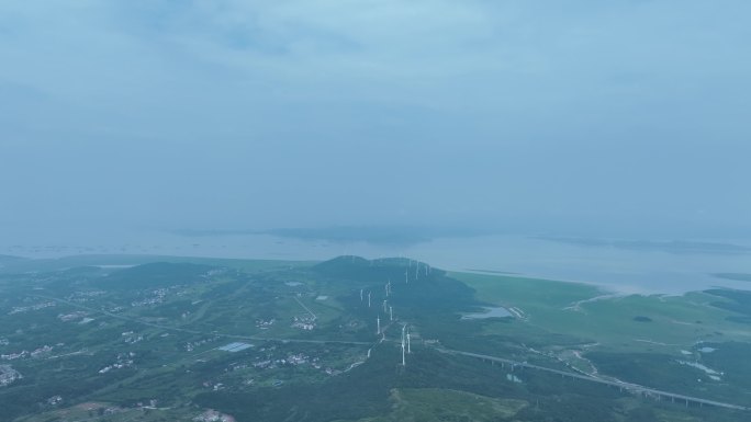 庐山市山峰村庄风景高空航拍