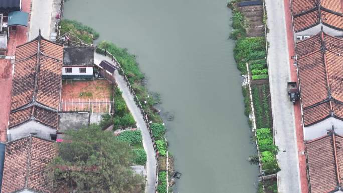 福建厦门埭美古村环绕横穿航拍