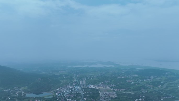 庐山市山峰村庄风景高空航拍