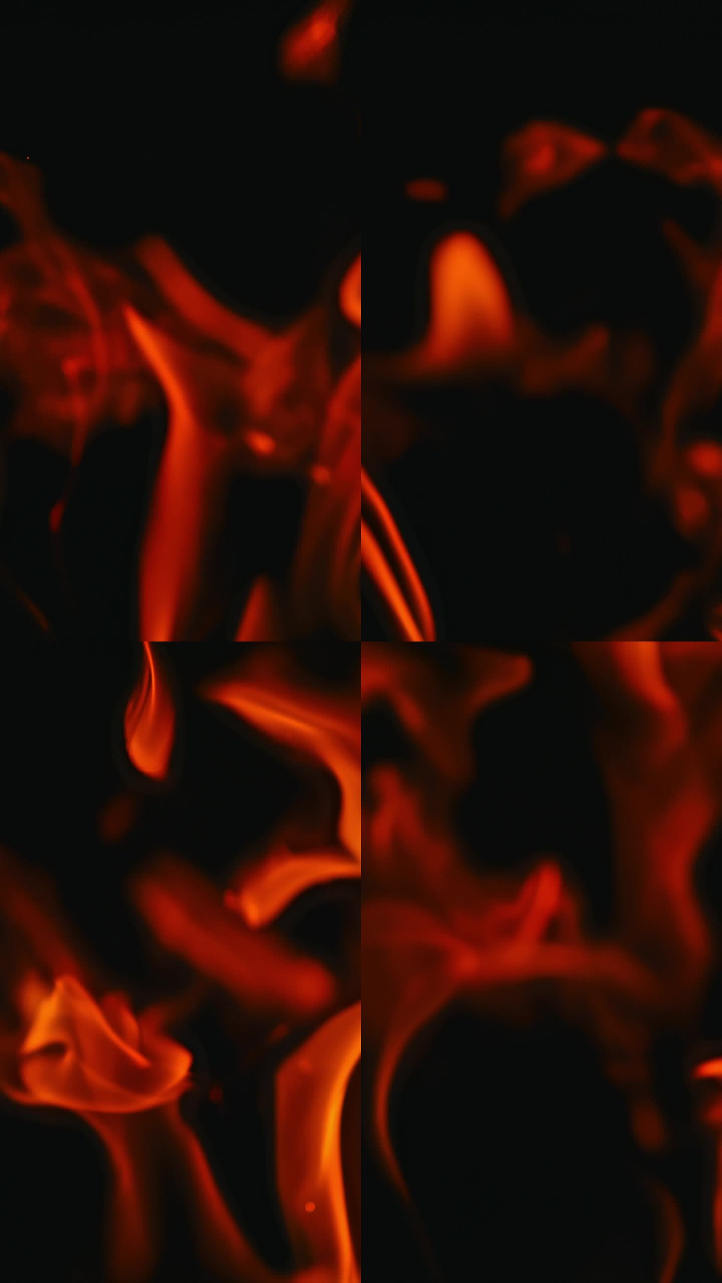 黑色背景上的火焰火苗火种视频背景