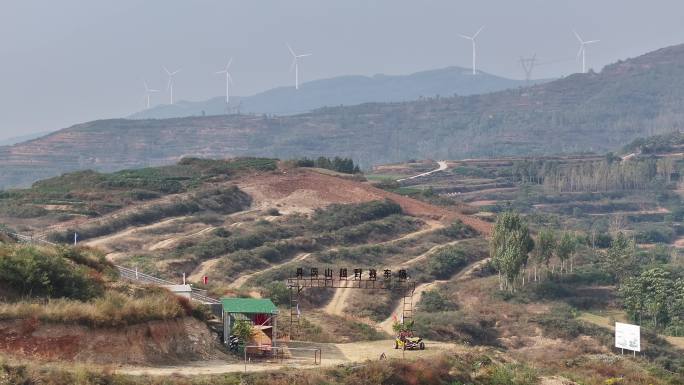 河南许昌禹州具茨山越野赛车场航拍