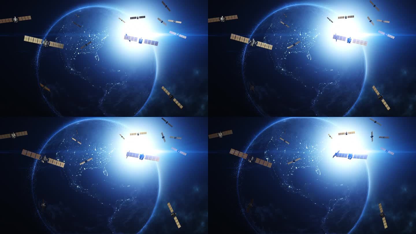 环绕地球飞行的卫星提供高速互联网
