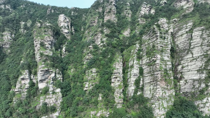 庐山风景区山峰岩石航拍山脉山丘山岭山陵