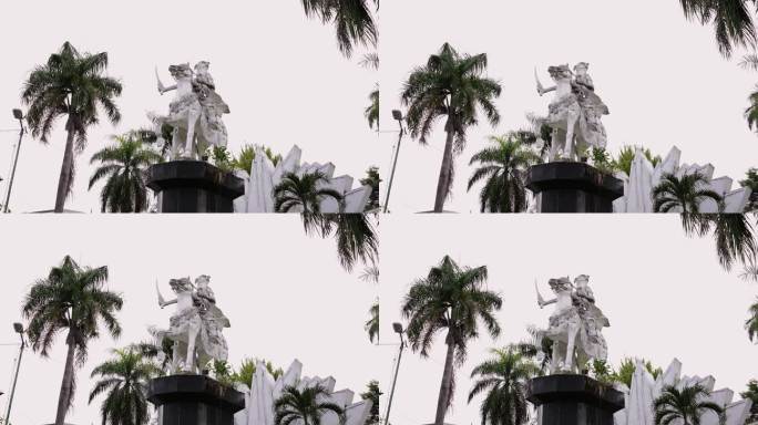 Raja Sisingamangaraja十二世纪念碑，棉兰城市标志之一。来自北苏门答腊的民族英雄之
