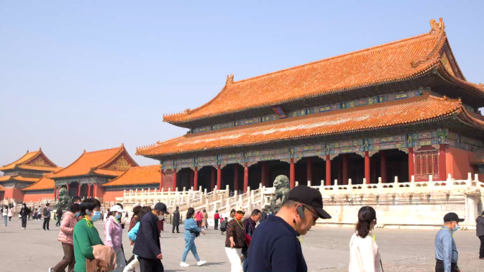 北京紫禁城故宫游客婚纱摄影艺术照