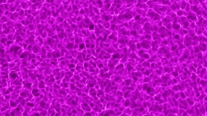 紫色缓慢浮动的液体背景。波浪池空间创意运动设计。流动的阳光照在波浪形的表面。波浪水面背景。