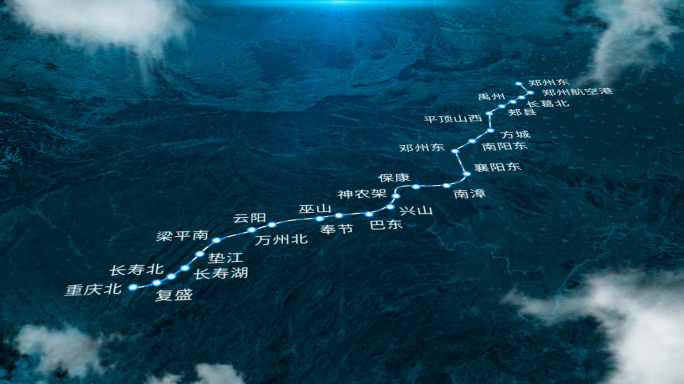 郑渝高铁线路卫星地图