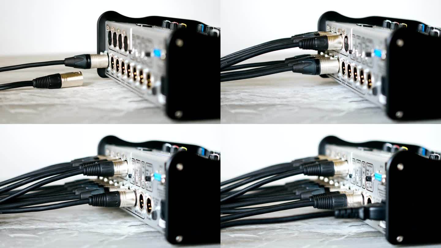 XLR电缆连接到混音控制台。准备录音或广播