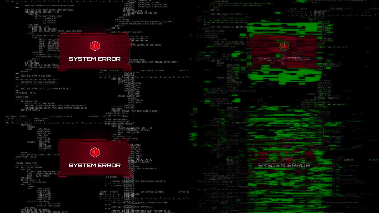 注意暗红色背景上的危险符号。计算机病毒。系统攻击