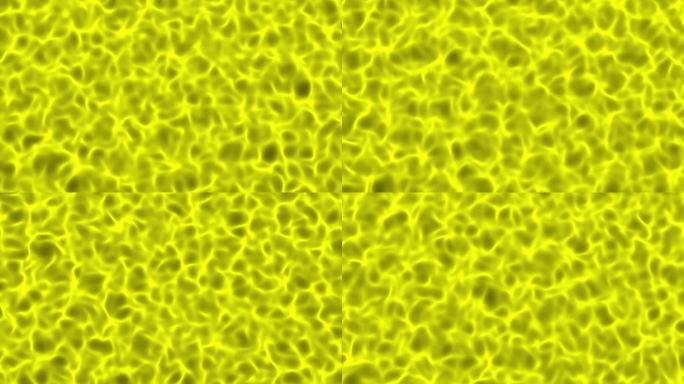 黄色波浪水面背景。缓慢浮动的液体背景。波浪池空间创意运动设计。流动的阳光照在波浪形的表面。