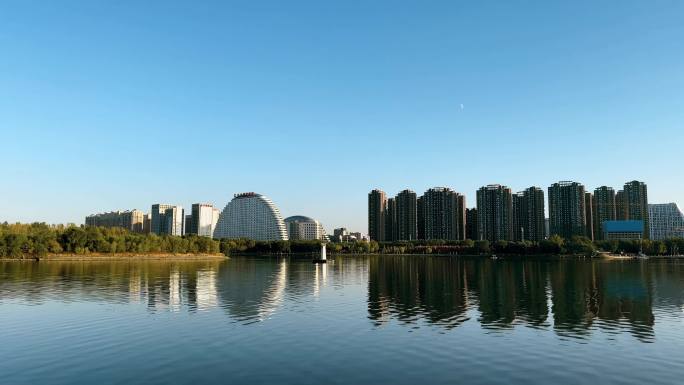 夕阳 河边 浑河 沈阳 东北国际医院 河