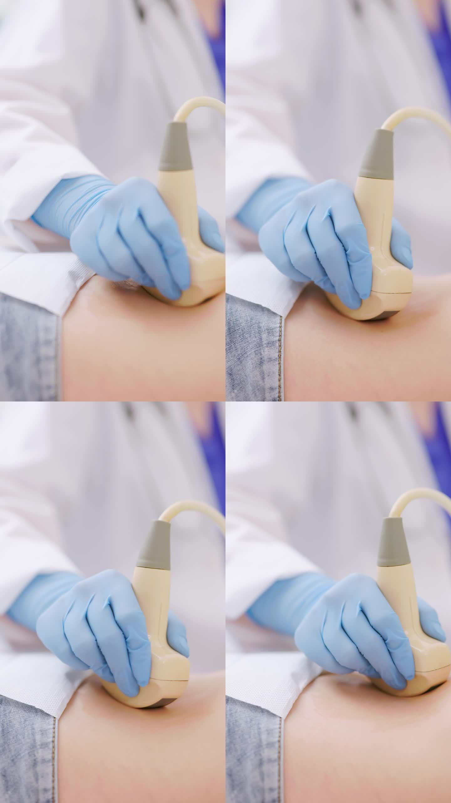女性腹部超声检查竖版竖屏竖拍医美护肤