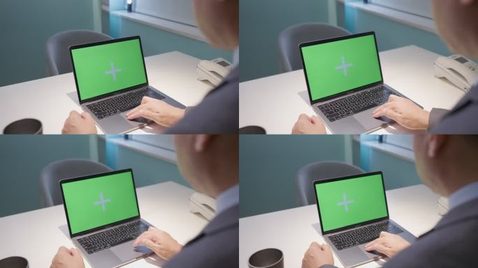 4K商务笔记本绿幕抠像抠图上网娱乐玩游戏