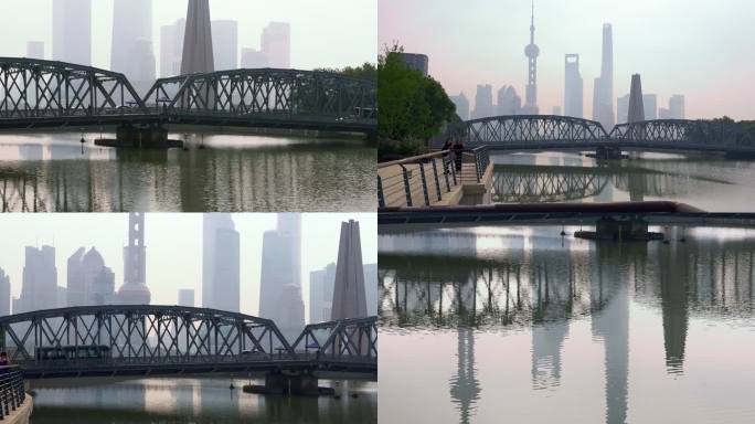 上海苏州外白渡桥清晨1