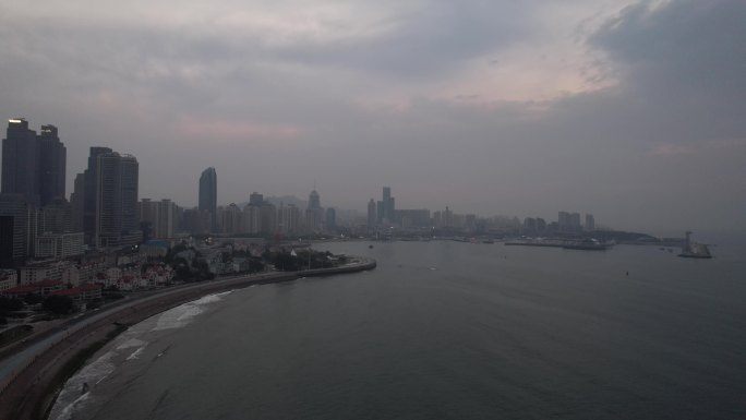 青岛市海岸线风光坐标航拍解锁中国青岛站
