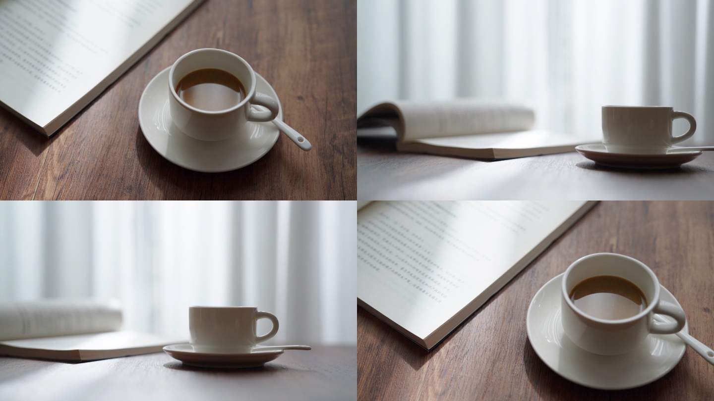 书和咖啡空镜