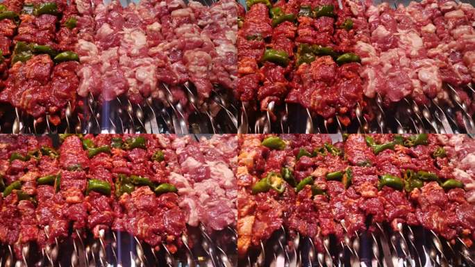 新疆美食羊肉串  新疆烟火气