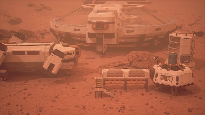 火星上的基地和飞船