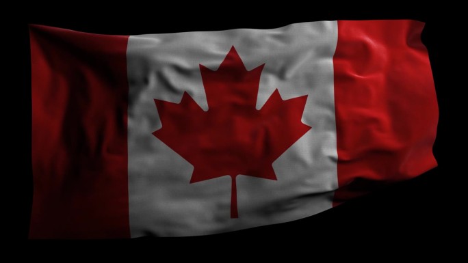 带有Alpha频道的加拿大国旗，可循环