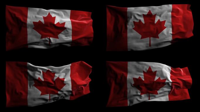 带有Alpha频道的加拿大国旗，可循环