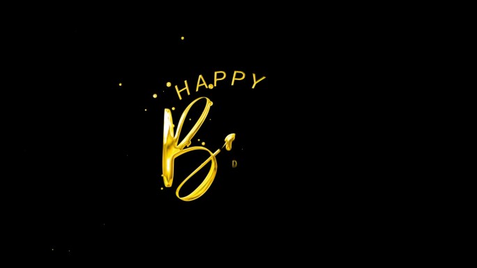 快乐老板的一天动画文本在金色透明的背景。非常适合世界各地的老板节庆祝活动。4k视频Alpha频道