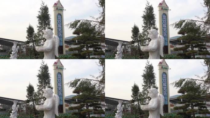 天使人物雕像 济青中线 昆仑服务区 喷泉