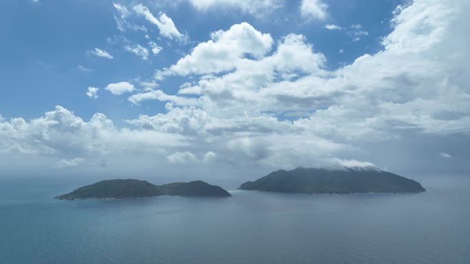 海南岛屿大洲岛白云