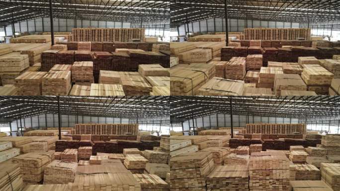 工业用木材建筑材料一堆木材。