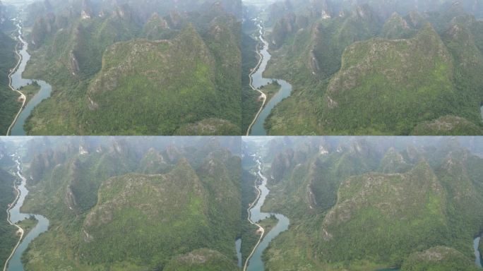 喀斯特地形地貌山景风景自然生态河流