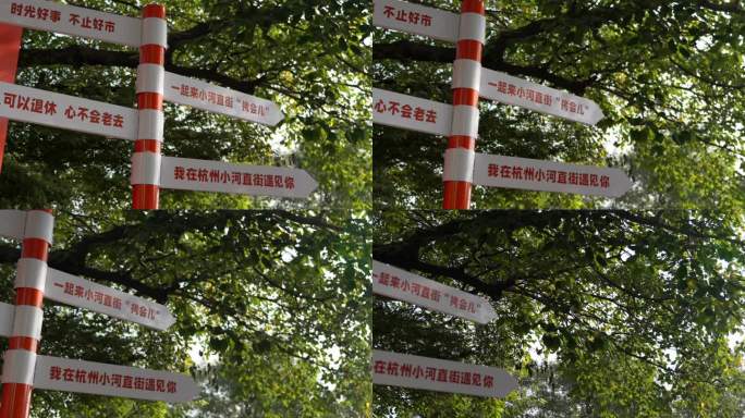杭州历史文化街区小河直街路标