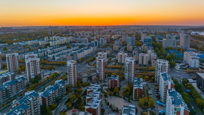 鄂尔多斯市 康巴什傍晚延时