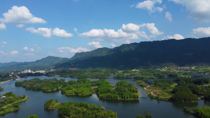 龙水湖岛屿 航拍