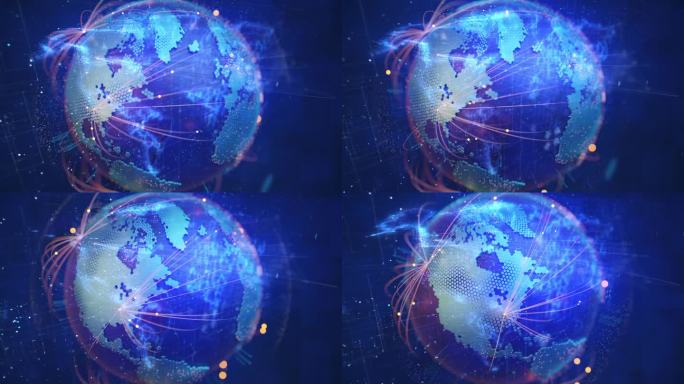 行星地球连接动态互联网物联网