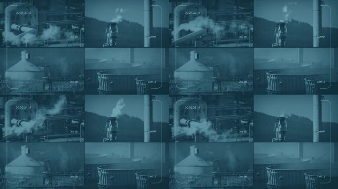 闭路电视炼油厂安全摄像头4个镜头