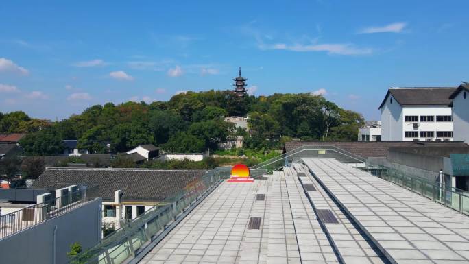 绍兴古城风越里历史街区4K航拍01