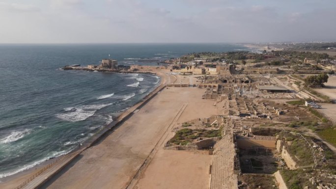 从上面看古城剧场古代剧场海边剧场