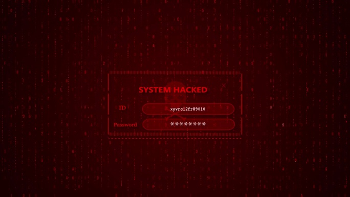 4K网络犯罪黑客攻击系统入侵警报计算机网络。网络安全