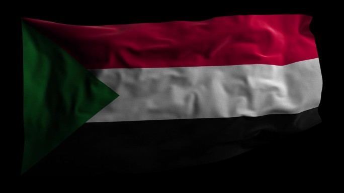 带有Alpha频道的苏丹国旗，可循环