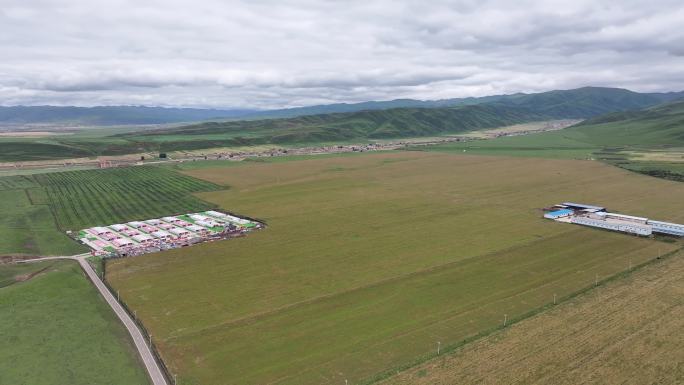 阿坝州草原种植生态保护高原草场航拍4k