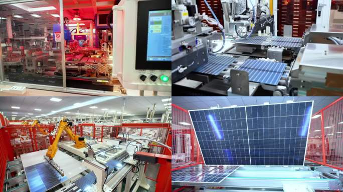 新能源  光伏 太阳能板自动化生产