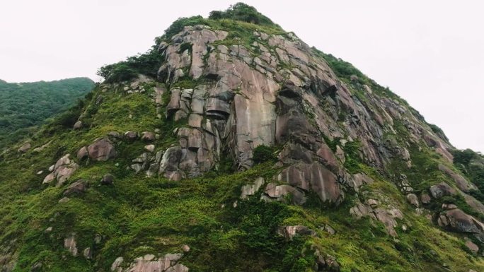 无人机拍摄的台湾九分落基山