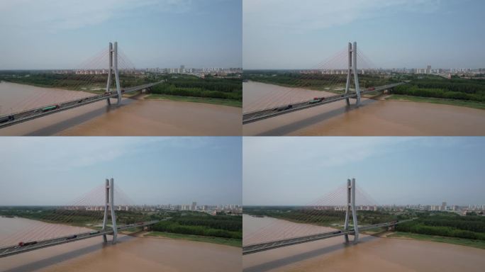 利津县黄河大桥地标风光航拍解锁中国利津站