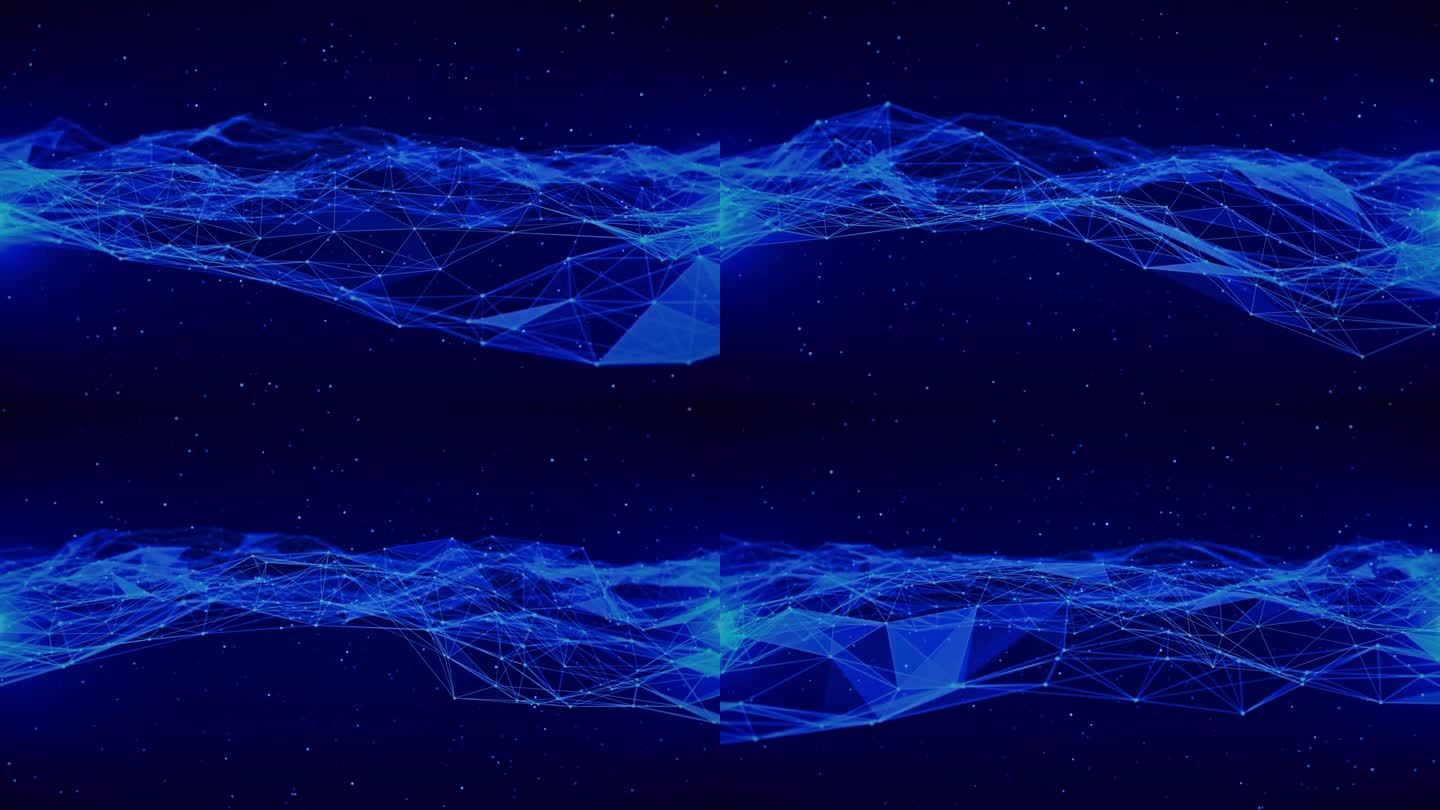 未来抽象技术的网络空间背景。大量的矩阵数字数据线流
