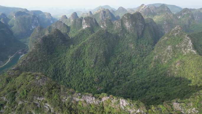 航拍风景群山山峰