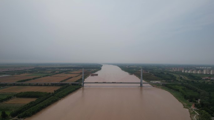 利津县黄河大桥地标风光航拍解锁中国利津站