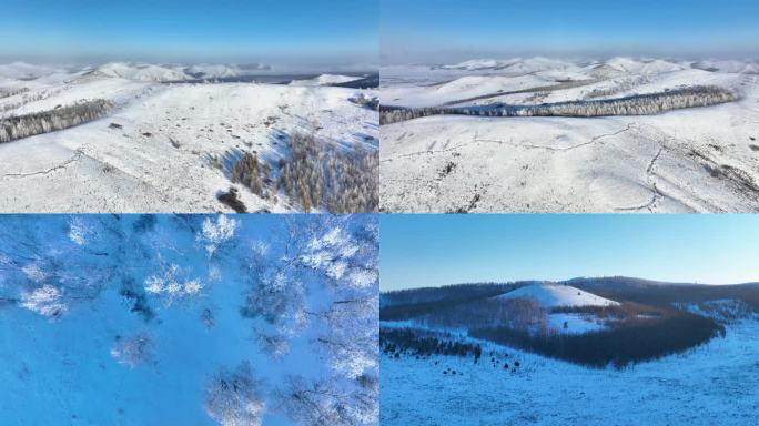 凤凰山雪景雾凇极寒天气合集