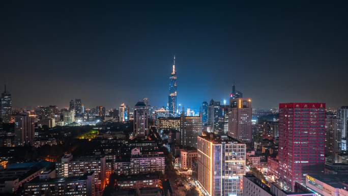 南京紫峰大厦鼓楼区夜景