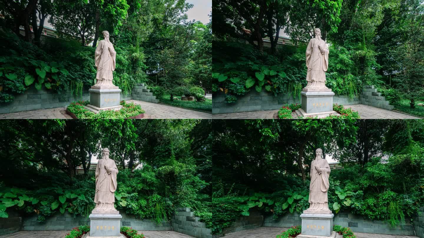 【4K超清】惠州西湖苏东坡雕像大范围延时
