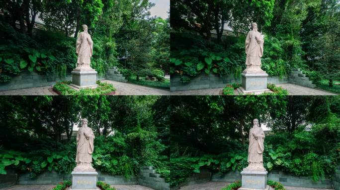 【4K超清】惠州西湖苏东坡雕像大范围延时